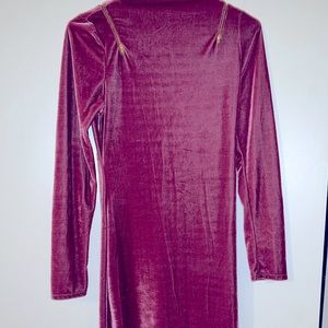 Beautiful pink suede dress . Wear once .